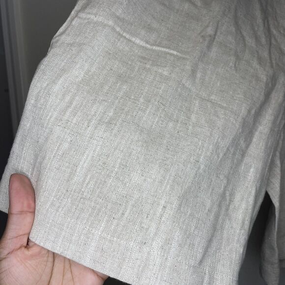 Thanne Linen Blend Shorts Beach Casual Tan Women 8 NWT - Picture 4 of 5